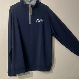 PETER MILLAR American Amecable Group Navy Quarter-Zip Pullover XL NWT